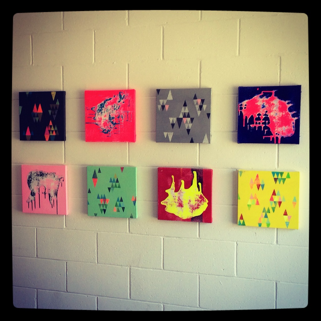 portion of the series "Purity of Abstraction" installation view Gallery 1580 ©2015 Kyle Labinsky