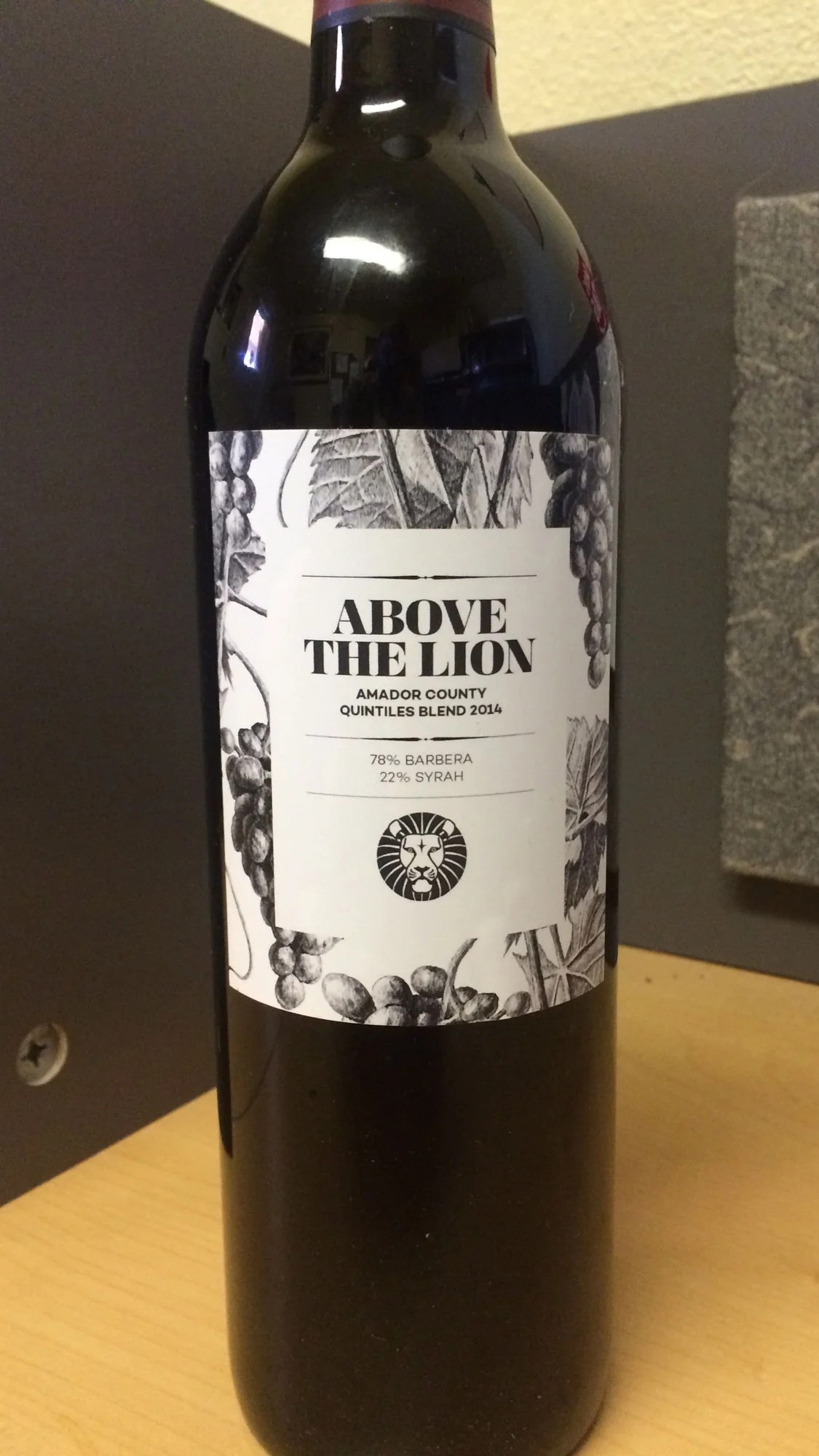 The team's custom wine blend