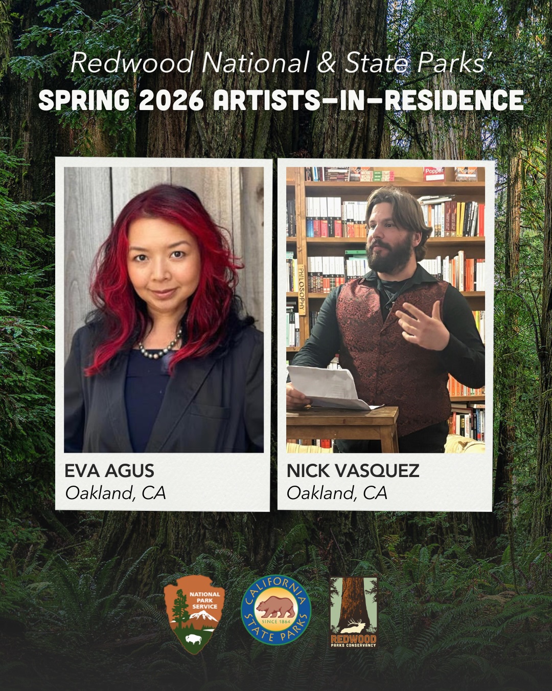 Redwood National State Parks Announce Spring 2026 Artists In 2026 01 13 AIRSpring26 V2 