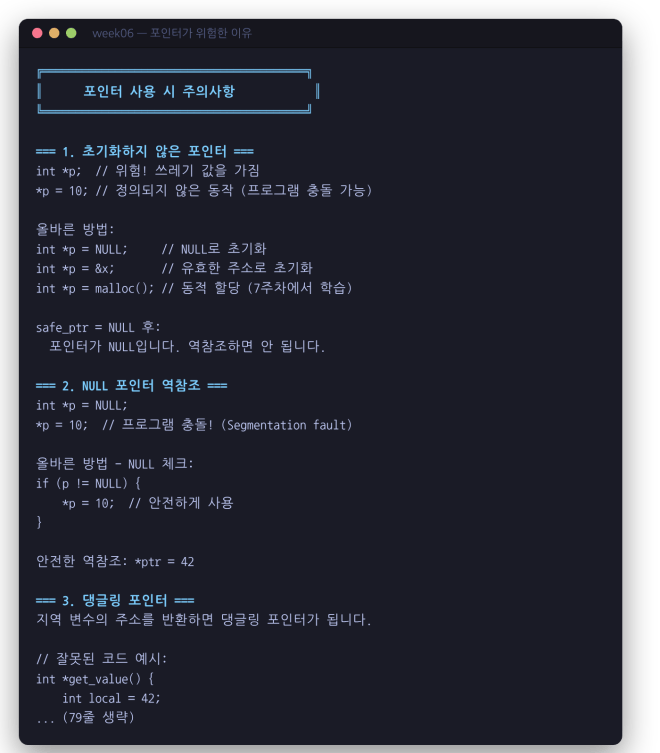 포인터가 위험한 이유