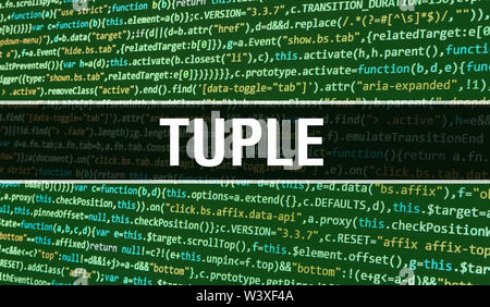 Tuple Concept With Random Parts Of Program Code Tuple Text Written On - Minimal Photos - Creative Ultra HD Collection