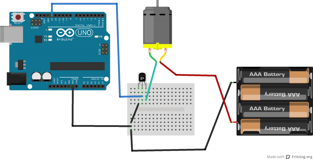Arduino : use a transistor – Erwan's Blog
