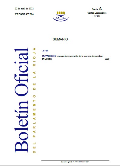 Texto de la ley de memoria democrática en La Rioja (Descargable)