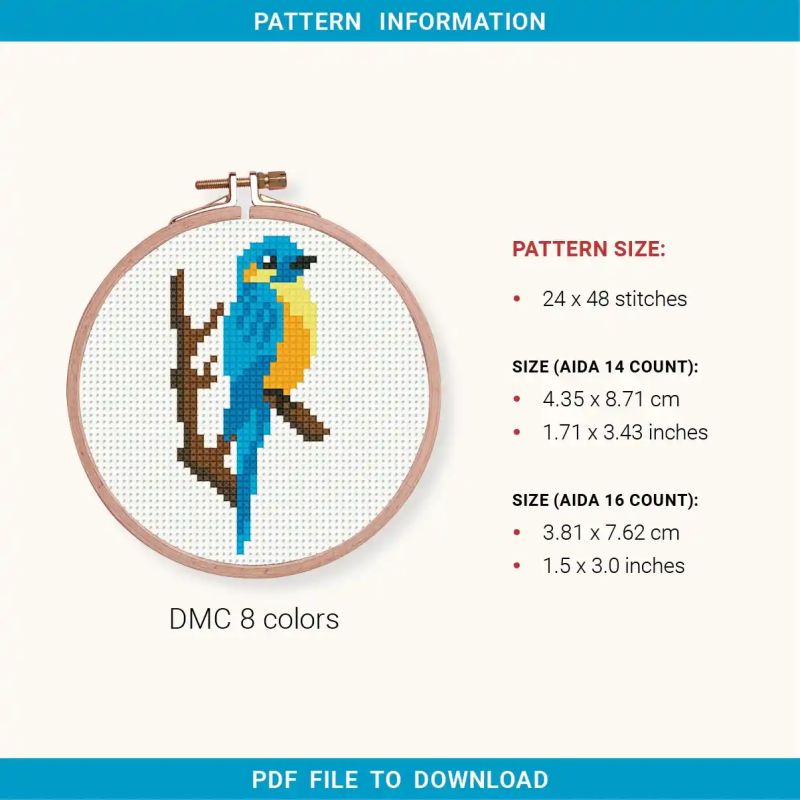 Tiny Bird Cross Stitch Pattern Lab Pattern - Best Landscape Photos in 8K