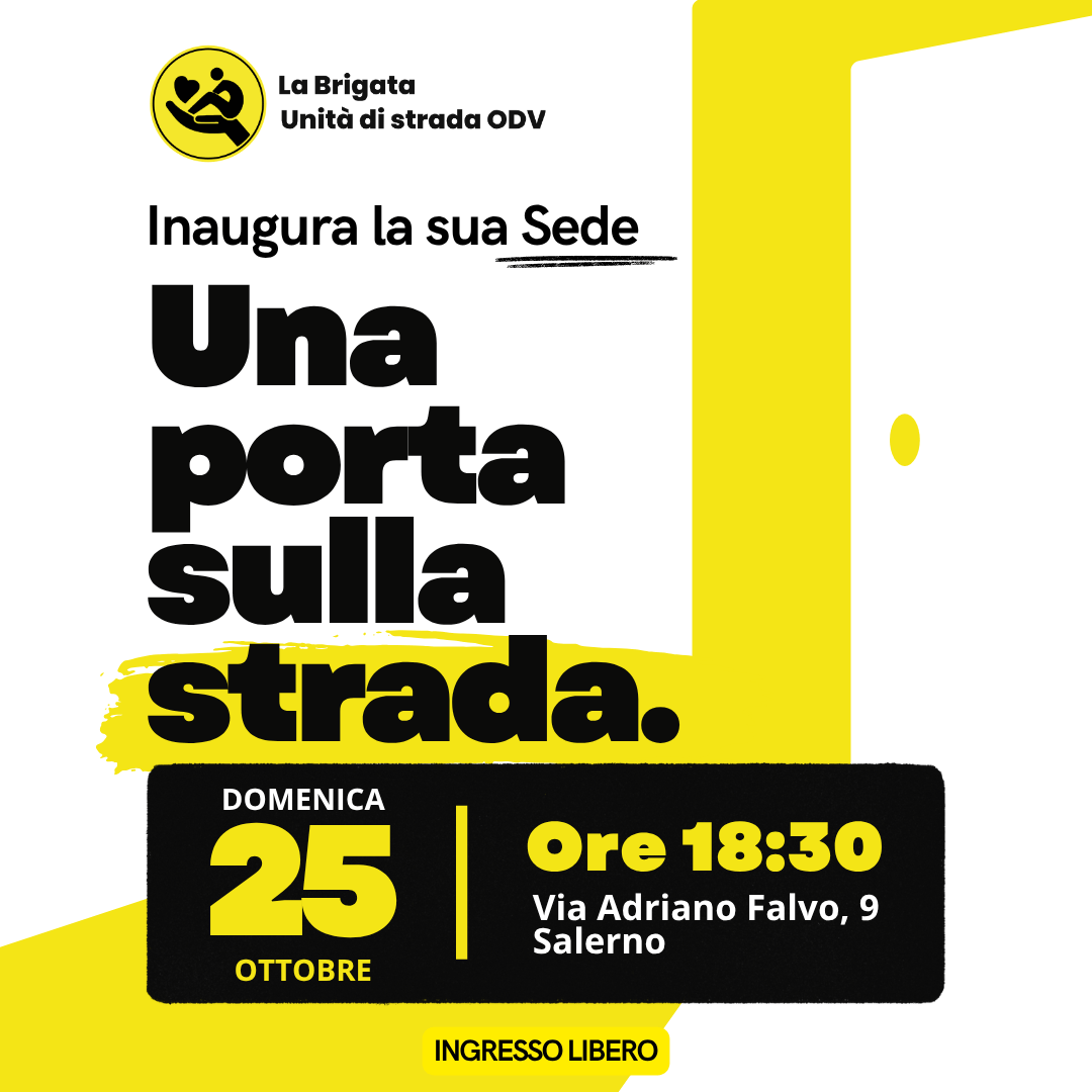 Una porta sulla strada: La Brigata inaugura la nuova sede a Salerno e avvia l&rsquo;Emporio Solidale e lo Sportello di Prossimit&agrave;