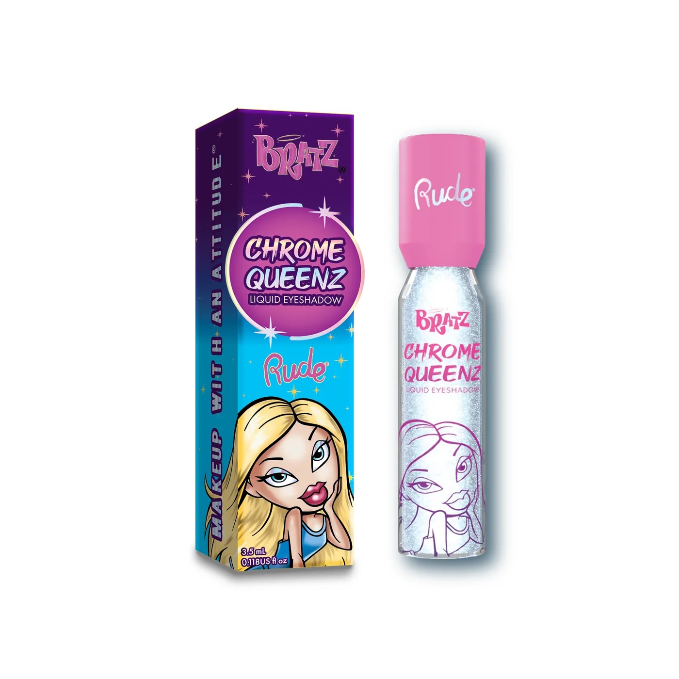 Rude Bratz Chrome Queenz Liquid Eyeshadow Divine