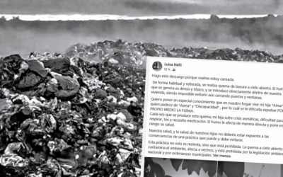 El reclamo de una familia por la quema de basura en Santa Elena