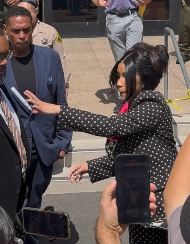 Cardi B throws marker after she’s asked about pregnancy rumors at assault trial