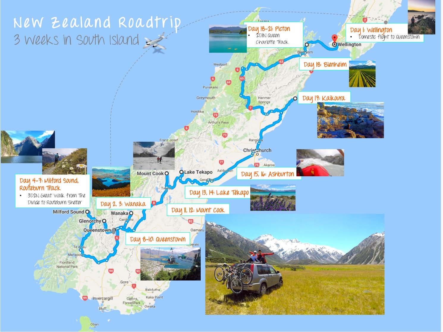 3 Weeks In New Zealand South Island Our Itinerary NZ Itinerary 