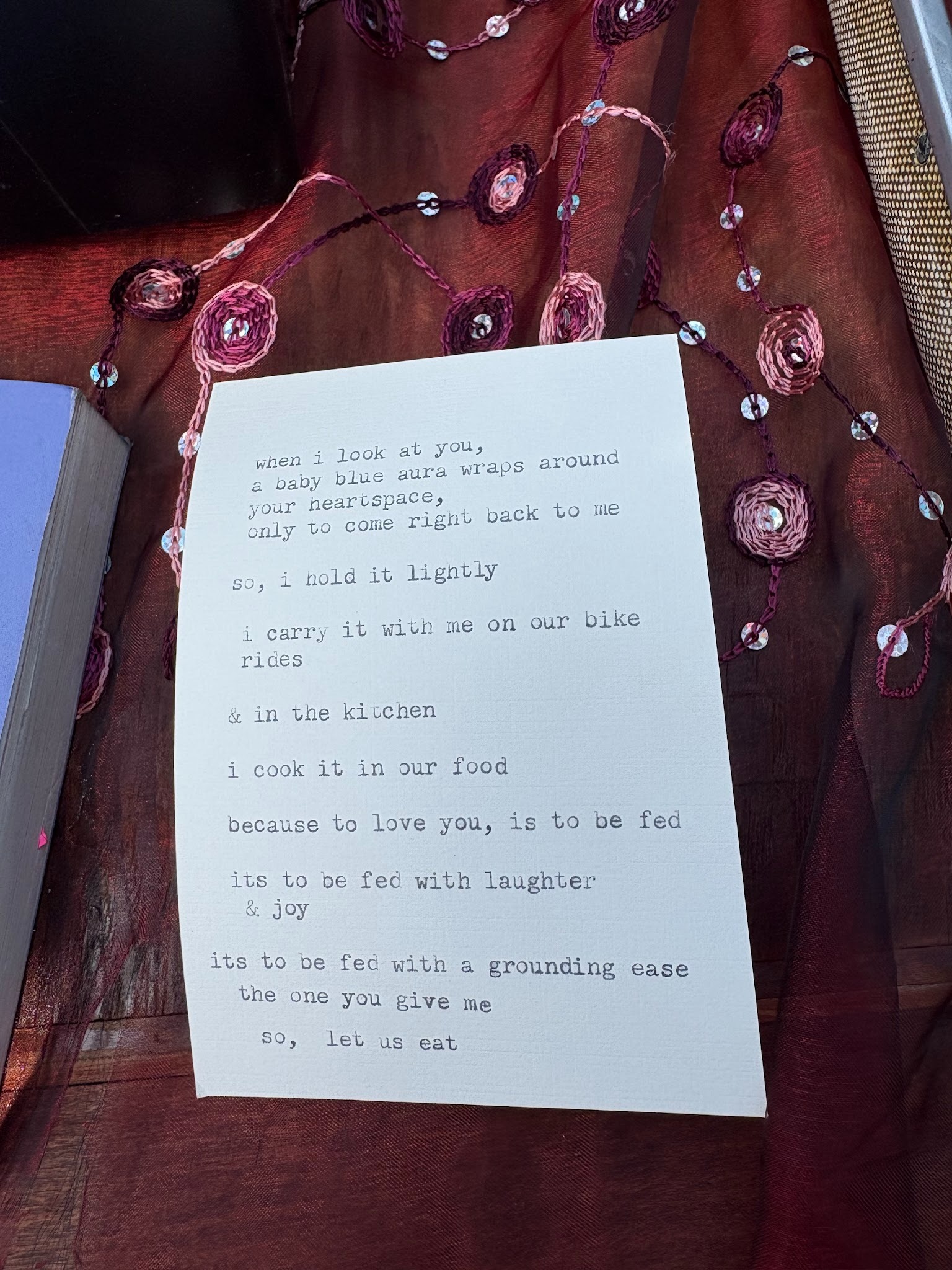 4*12 Mailed Typewritten Long Form Poem