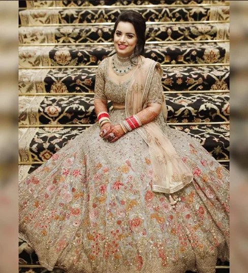 Grey Color Engagement Lehenga Ladyselection