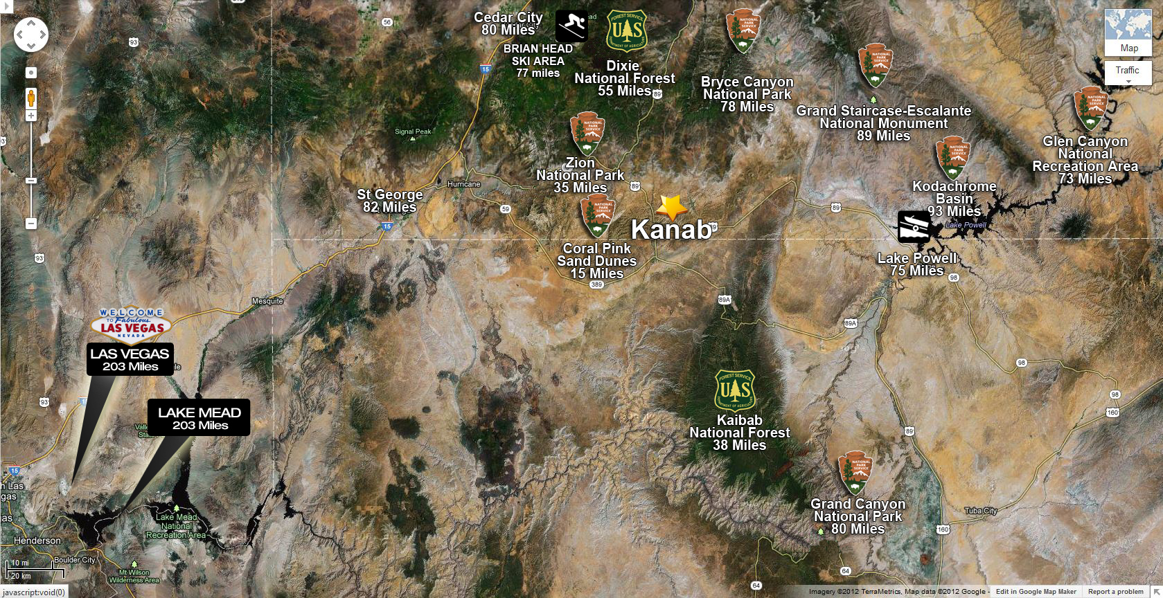 Homes For Sale In Kanab Utah Real Estate With Scenery Map Bg.
