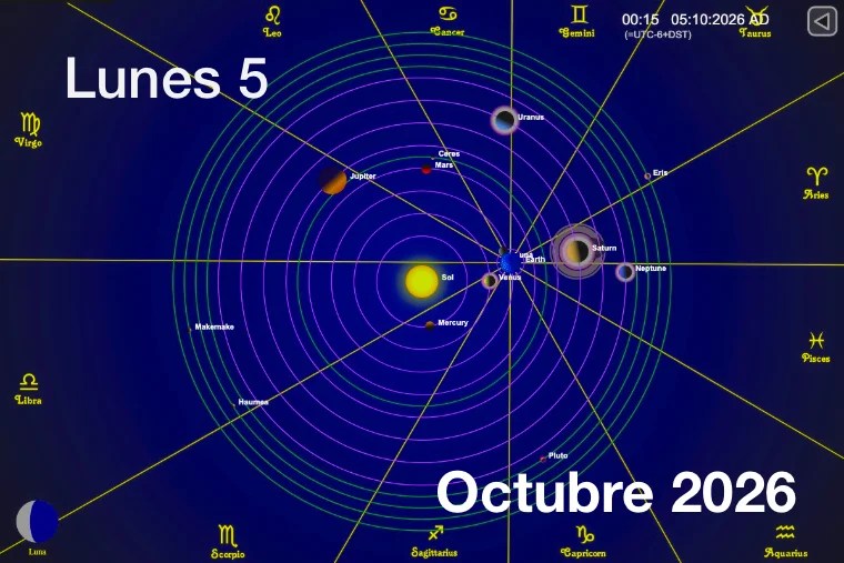 Hoy es Lunes 5 de Octubre es el día número 278 y faltan por transcurrir 87 días, es la semana número 40, cuadragésimo Lunes de 2026, van 13 días de Otoño