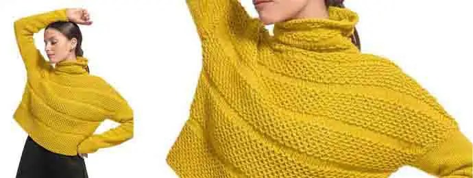 Pull design col montant