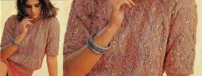 Pull en maille ajourée texturée (1) (1)