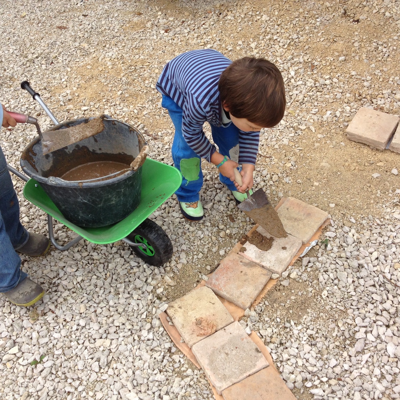 Beton auf die Steine