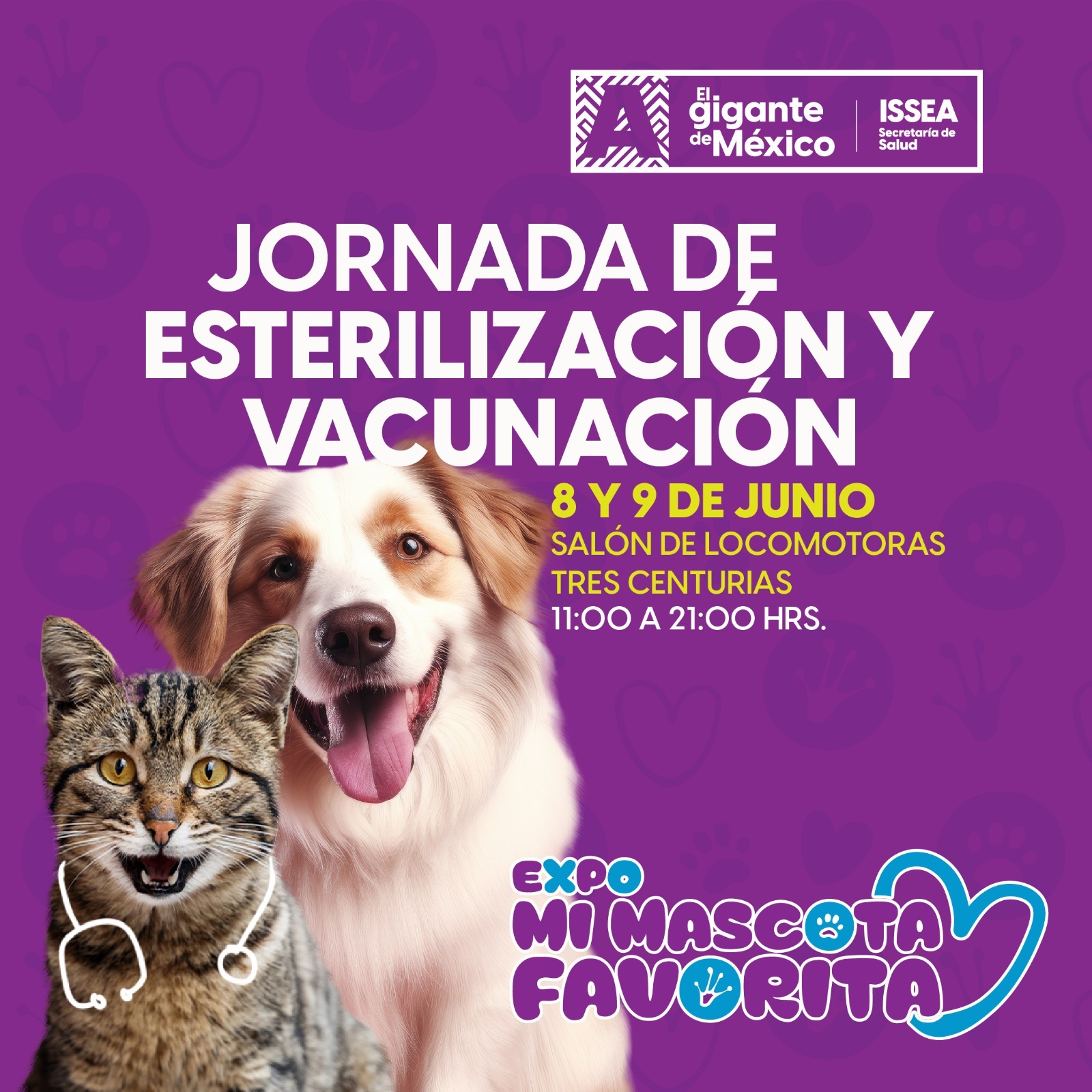 SERVICIOS GRATUITOS VETERINARIOS ESTE FIN DE SEMANA  EN “EXPO MI MASCOTA FAVORITA”