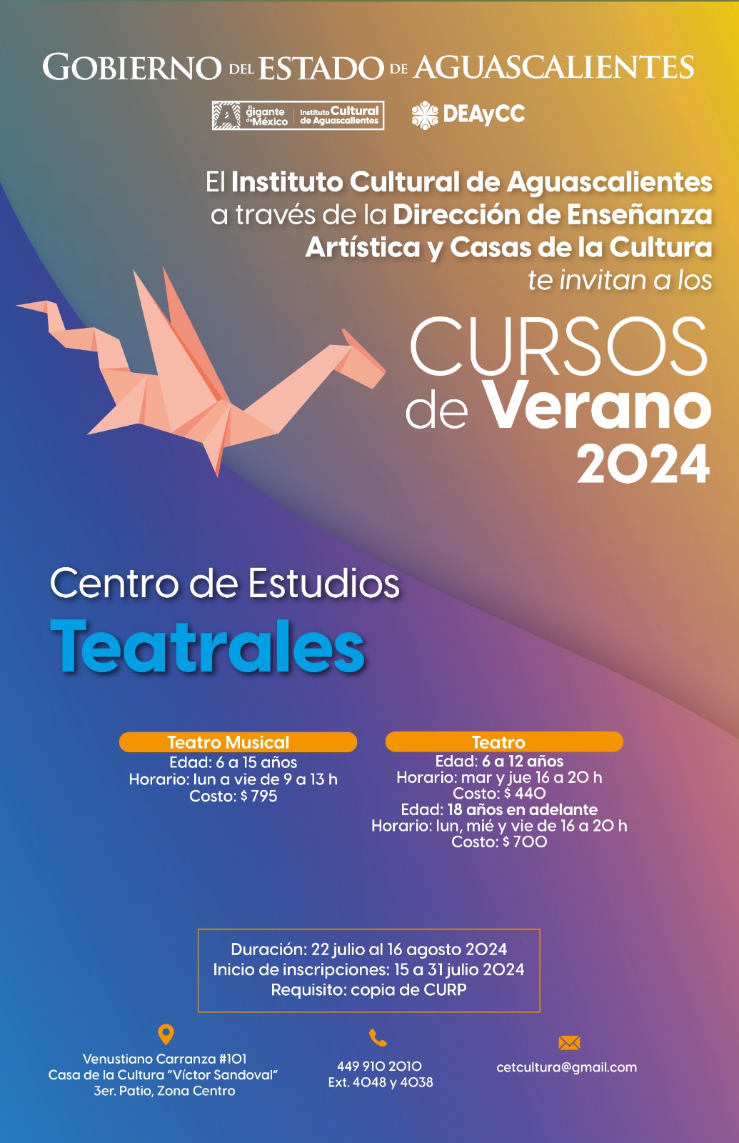 ICA INVITA A CURSOS DE VERANO EN MUNICIPIOS