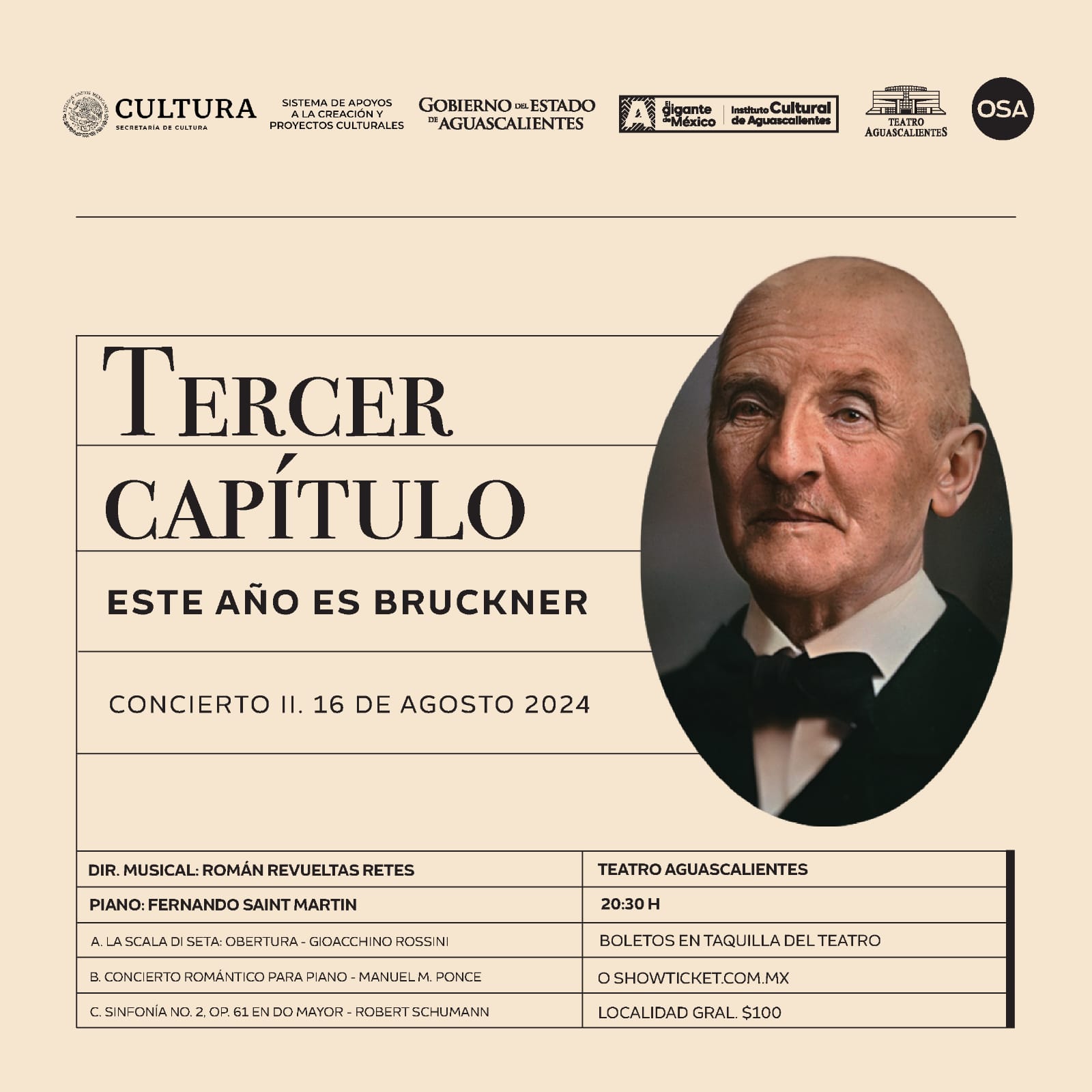 FERNANDO SAINT MARTIN, INVITADO ESPECIAL EN EL SEGUNDO CONCIERTO DE LA OSA 2024