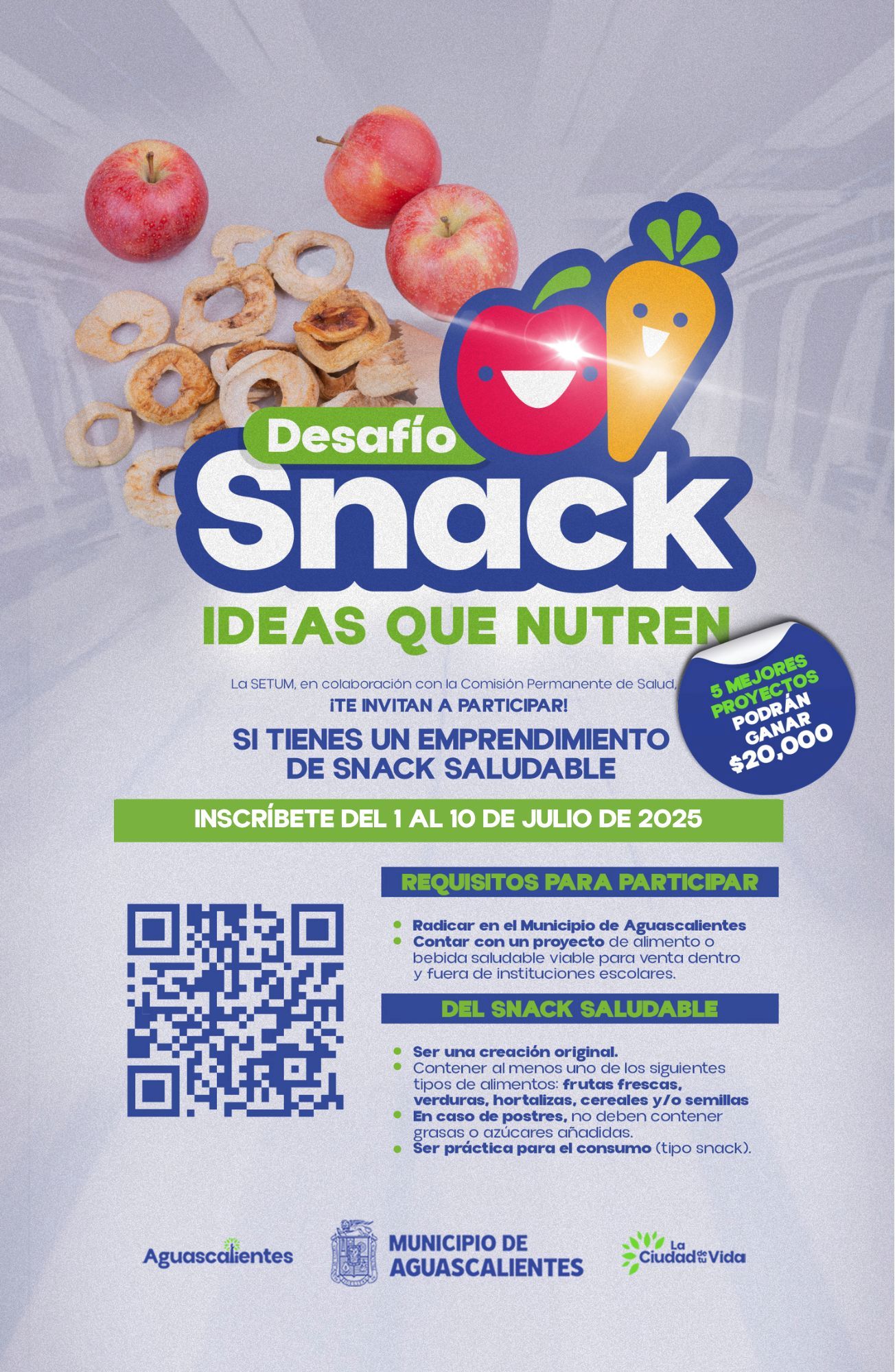 PRESENTA MUNICIPIO DE AGUASCALIENTES CONVOCATORIA “DESAFÍO SNACK: IDEAS QUE NUTREN”