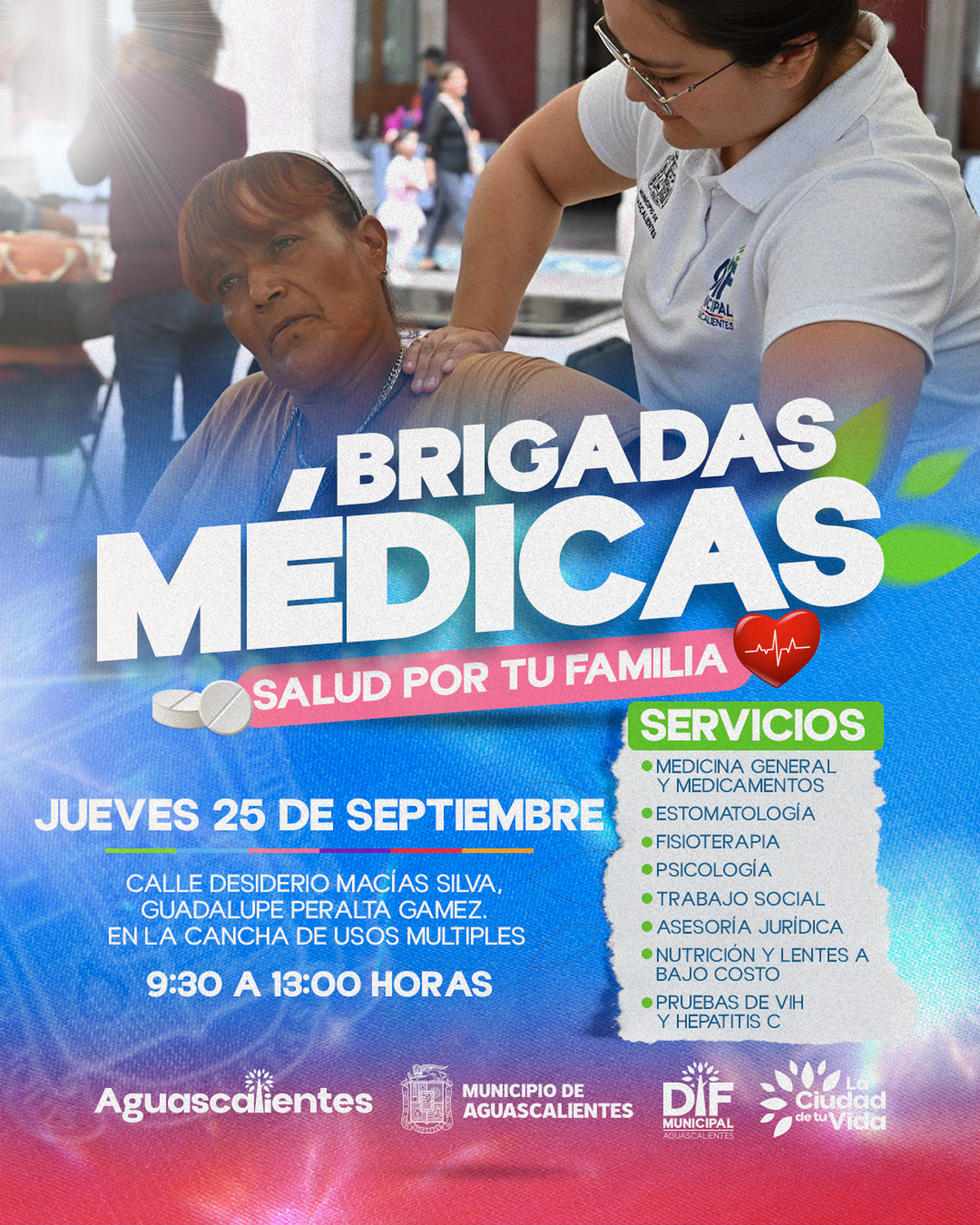 BRIGADAS MÉDICAS DEL DIF MUNICIPAL LLEVAN SUS SERVICIOS AL FRACCIONAMIENTO J. GUADALUPE PERALTA GÁMEZ
