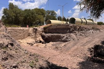 AVANZA MUNICIPIO CON LA REHABILITACIÓN DE COLECTOR PLUVIAL EN EL BOULEVARD JUAN PABLO II