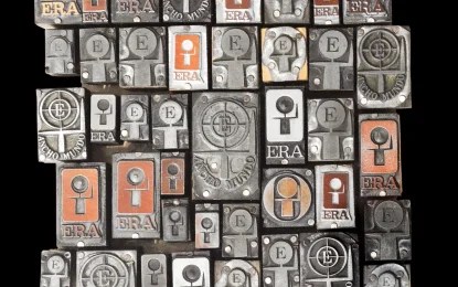 Tipos móviles diseñados y utilizados por el artista Vicente Rojo para la identidad visual de Ediciones Era. Foto Ediciones Era