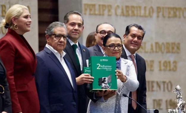 informe Rosa Icela Rodríguez entrega el Segundo Informe de Gobierno de Claudia Sheinbaum en la Cámara de Diputados. Foto Roberto García