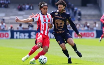 Pumas recibió al Atlético de San Luis en el estadio Olímpico Universitario, en el juego de la jornada 10 del torneo Apertura 2026, el 27 de septiembre de 2026. Foto tomada de la cuenta de X @LigaBBVAMX