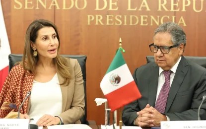 Nadya Rasheed Nadya Rasheed se reunió con el presidente del Senado, Higinio Martínez, para abordar la situación de Palestina. Foto Senado de la República
