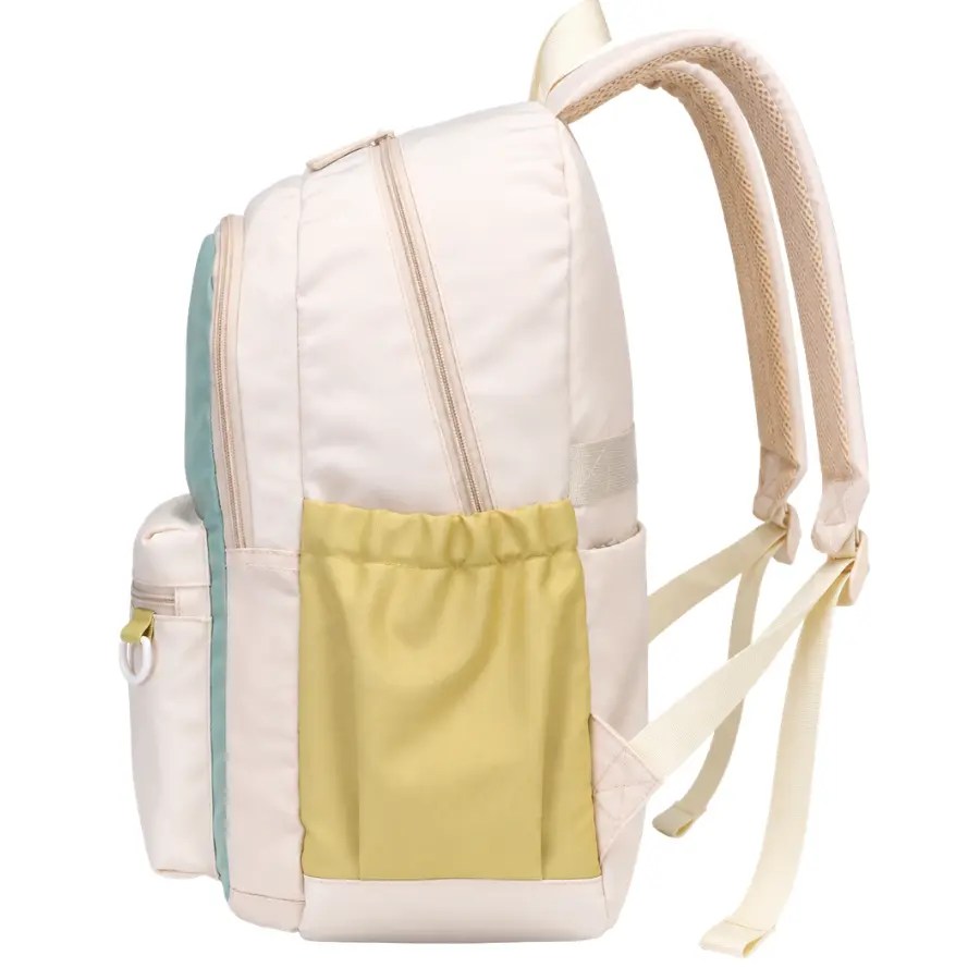 Sac à dos scolaire beige SUN EIGHT Réf. 8472 vue de face