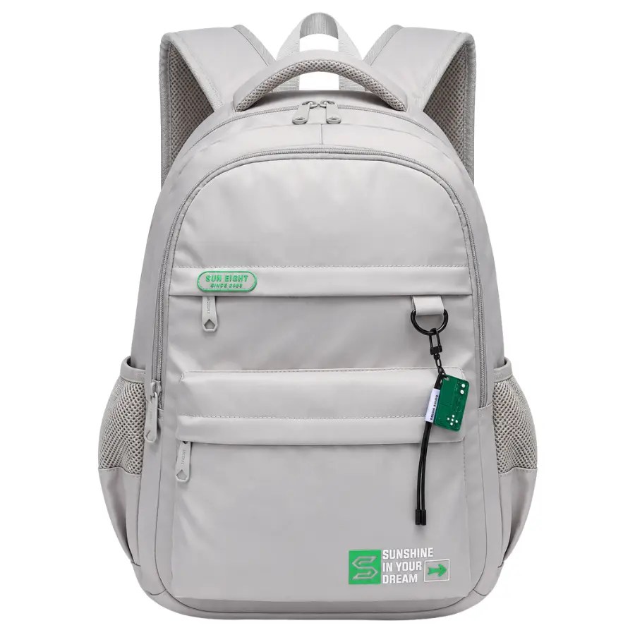 Sac scolaire SUN EIGHT gris réf. 8459 vue de face