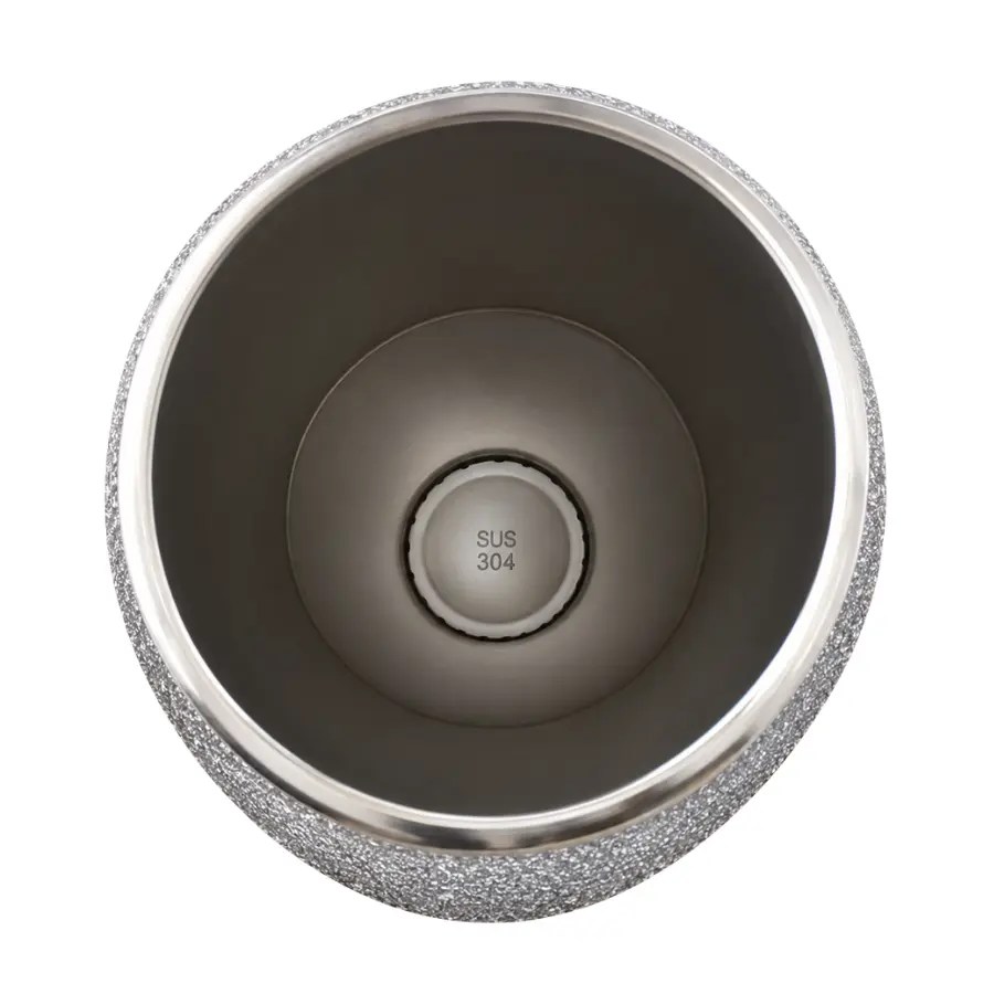 Gourde isotherme Diller argentée avec finition brillante
