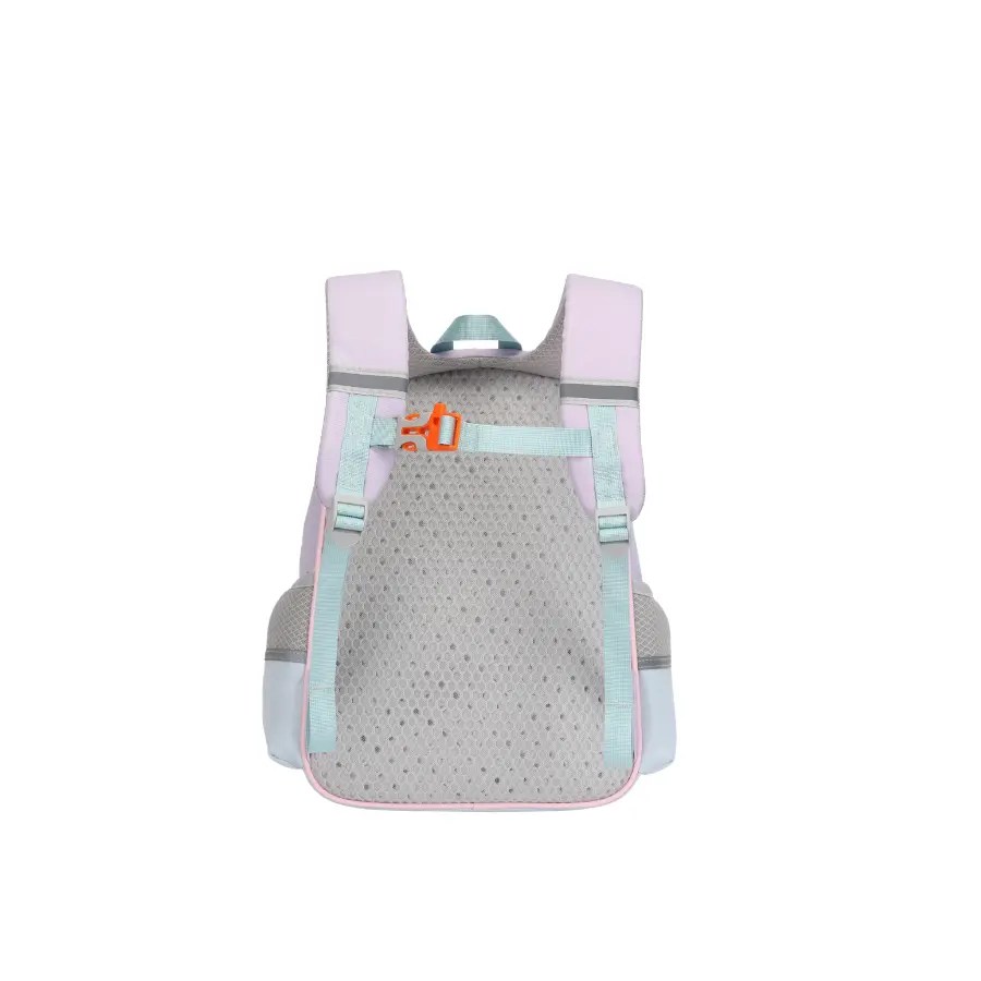 Sac à dos scolaire enfant A-30061 violet avec peluche poupée