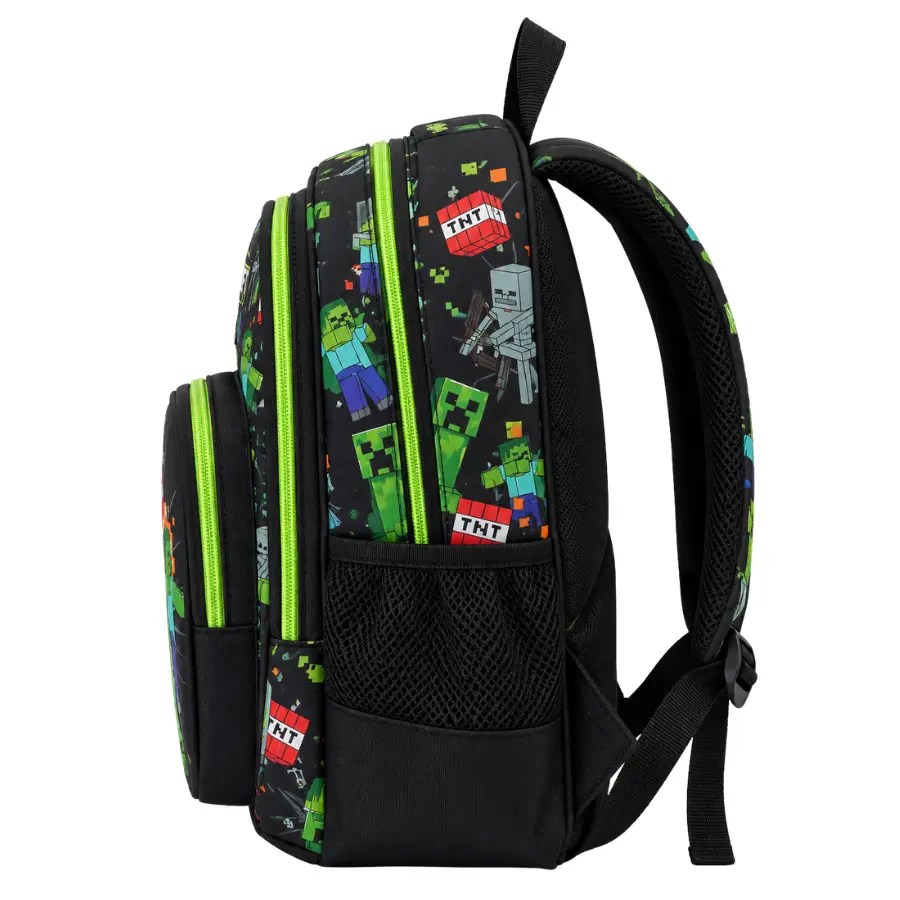 Sac à Dos Scolaire SMIGGLE Minecraft – Noir – Grande Section & CI
