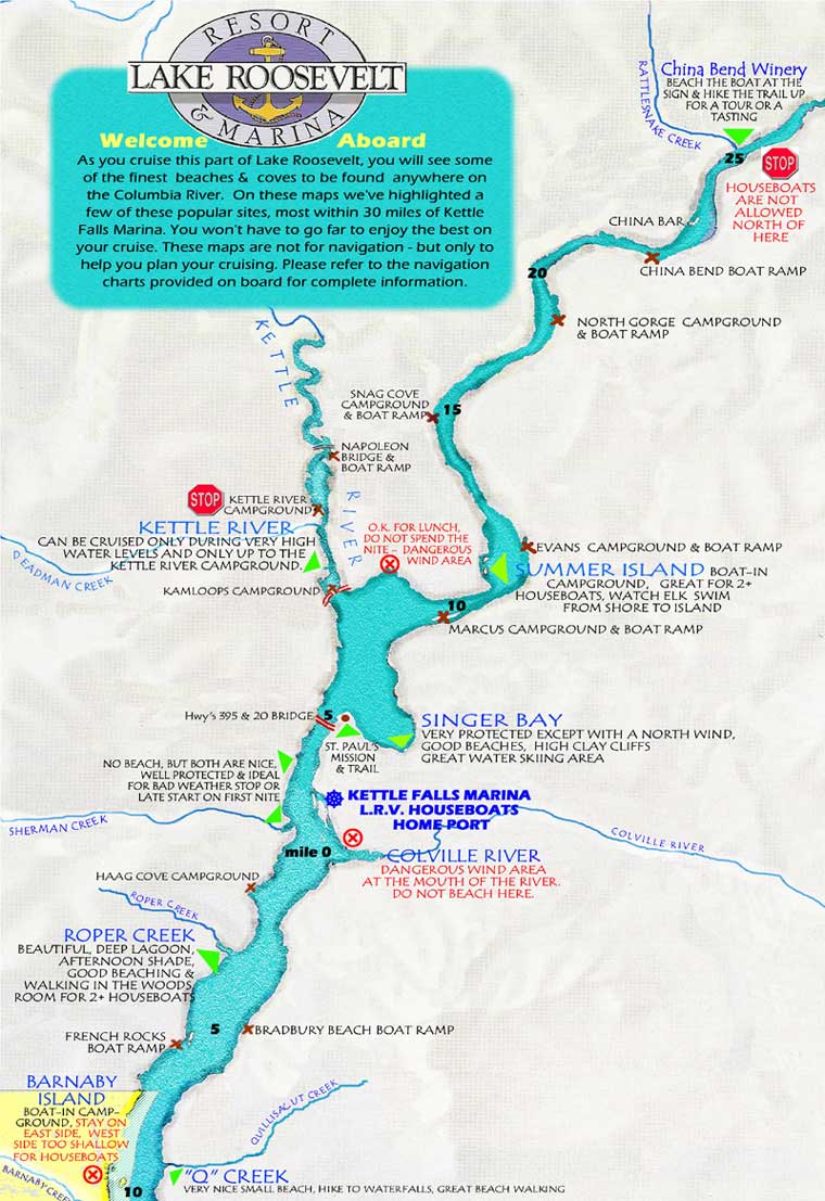 Map Of Roosevelt Lake Caps Map1 