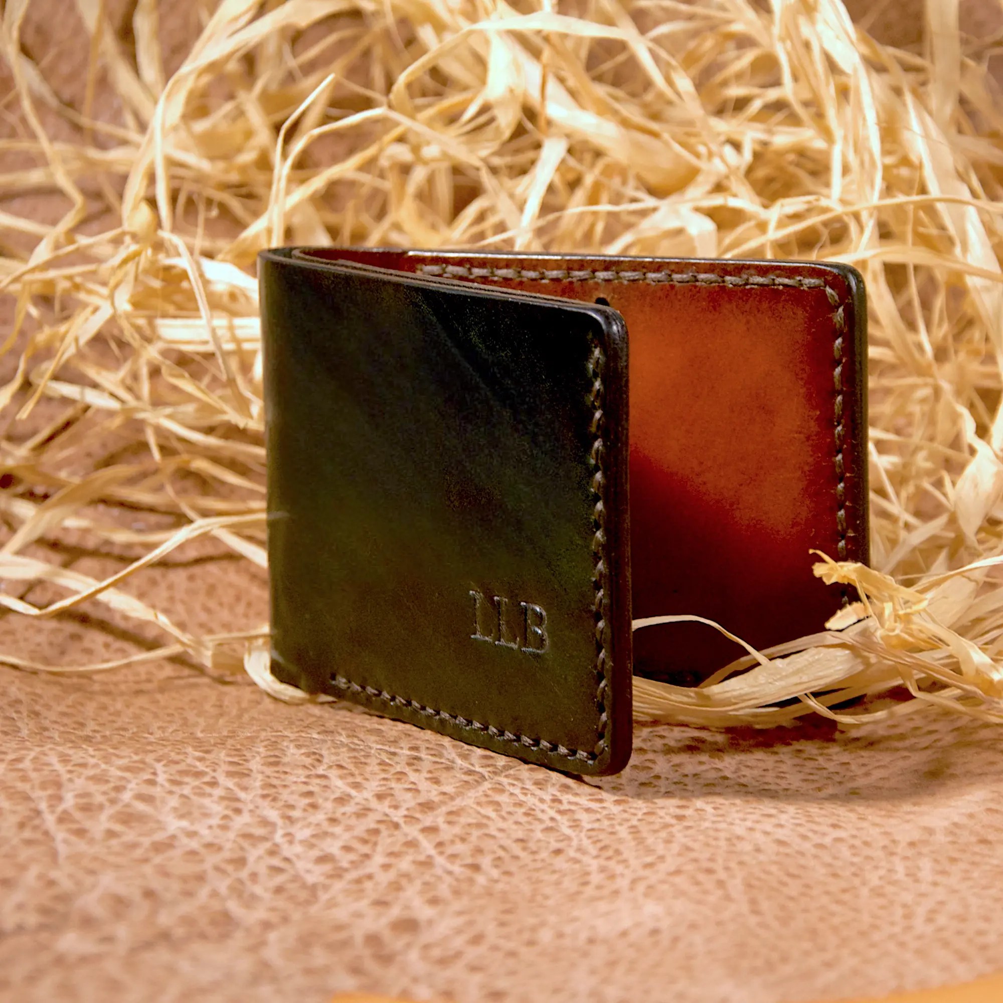 Green bifold wallet