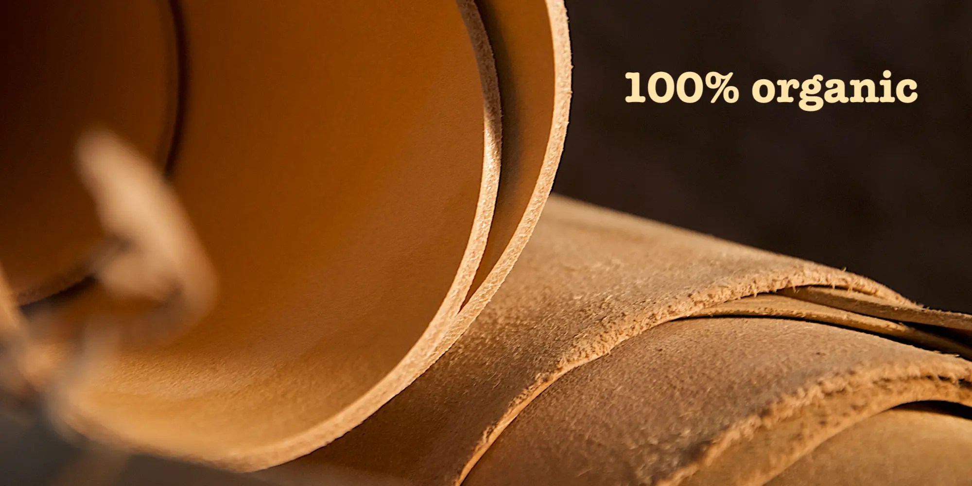 Organic veg tanned leather