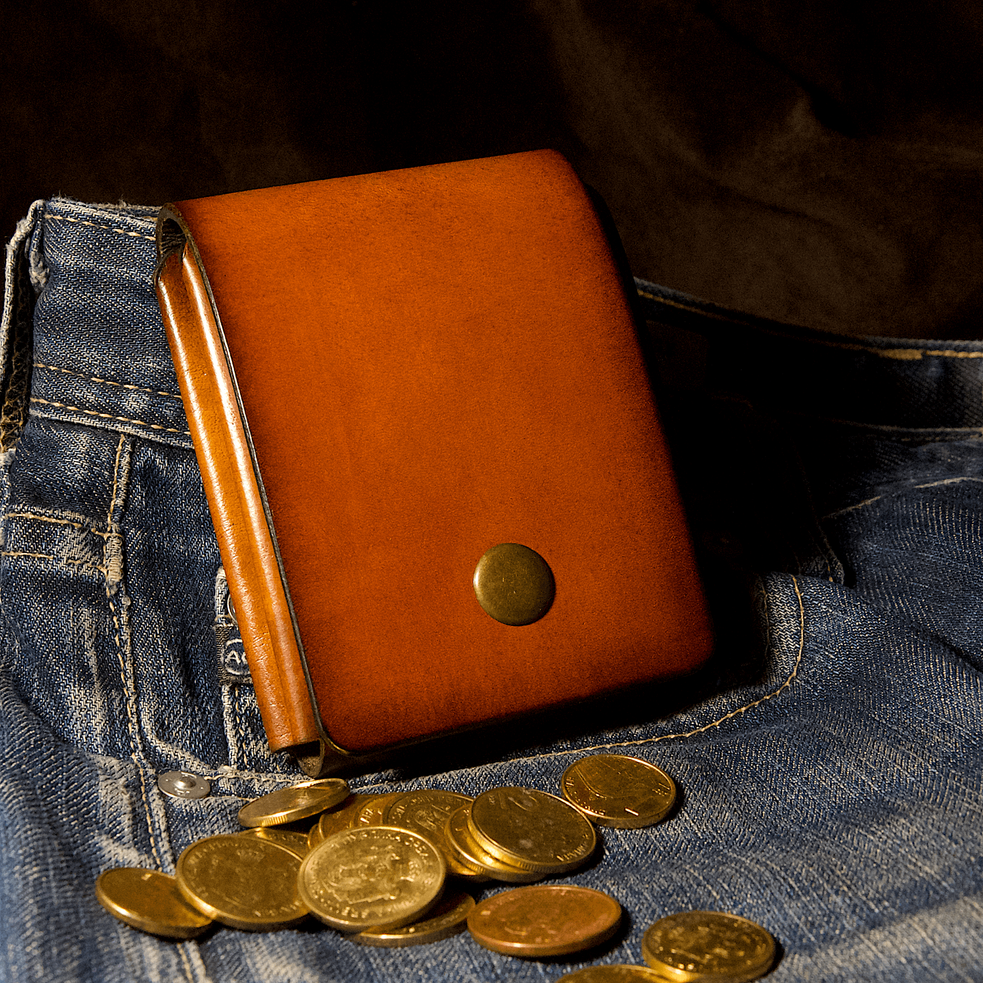 Handcrafted Leather Wallet with Coin Pocket
