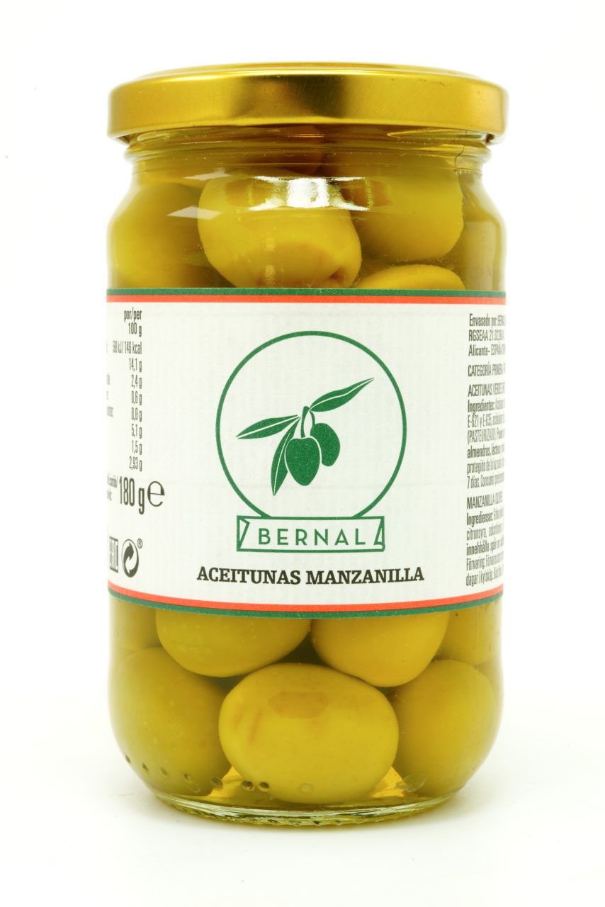 Oliven manzanilla 300gr – autentiske spanske oliven fra Bernal