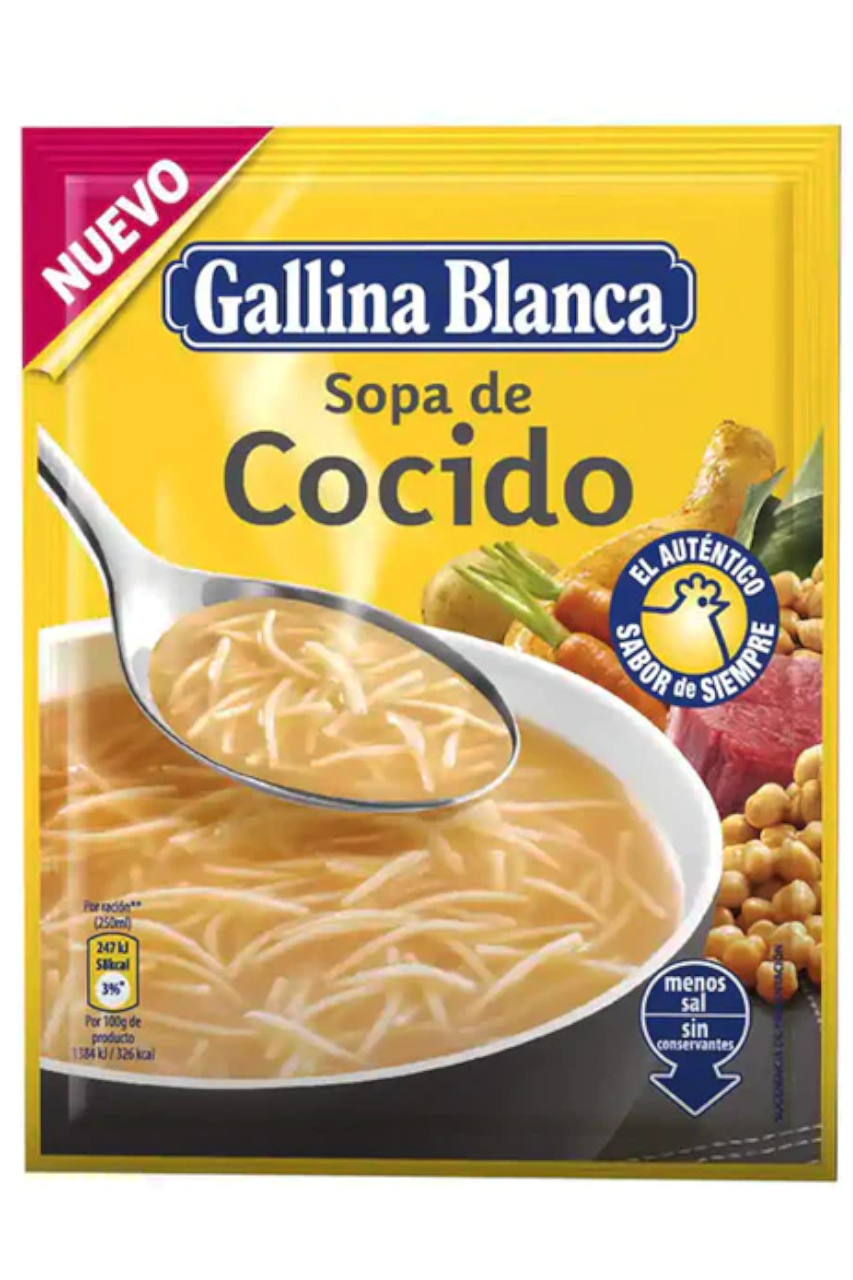 GALLINA BLANCAs cocido-suppe