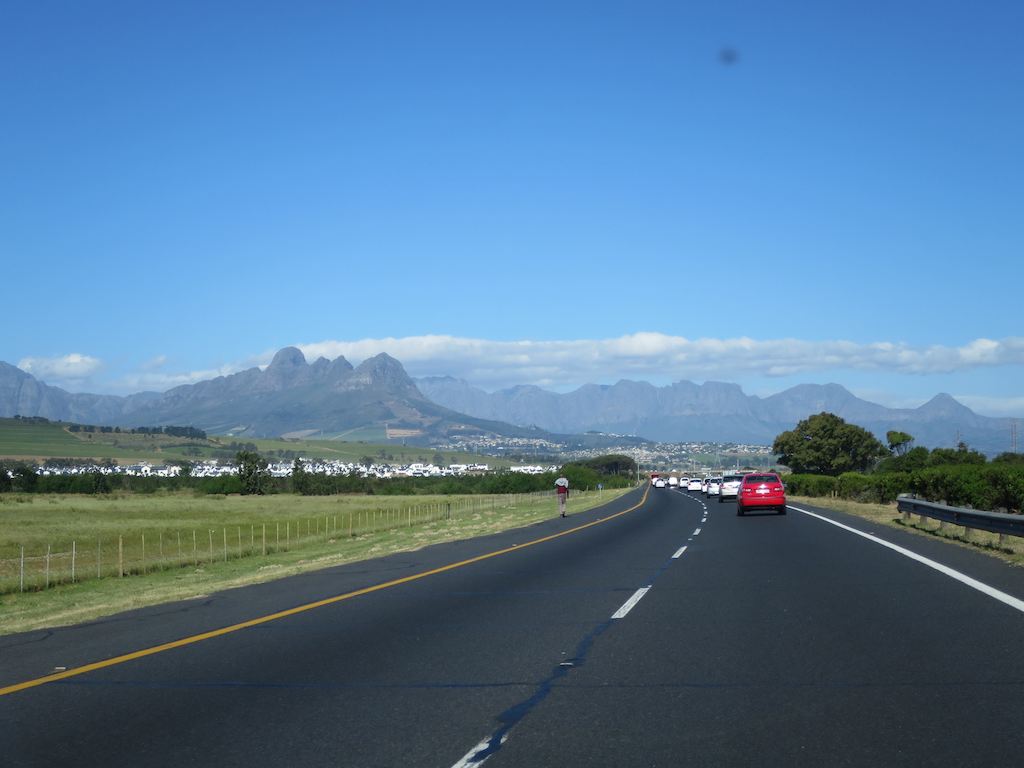 Mountain views heading out of Cape Town
