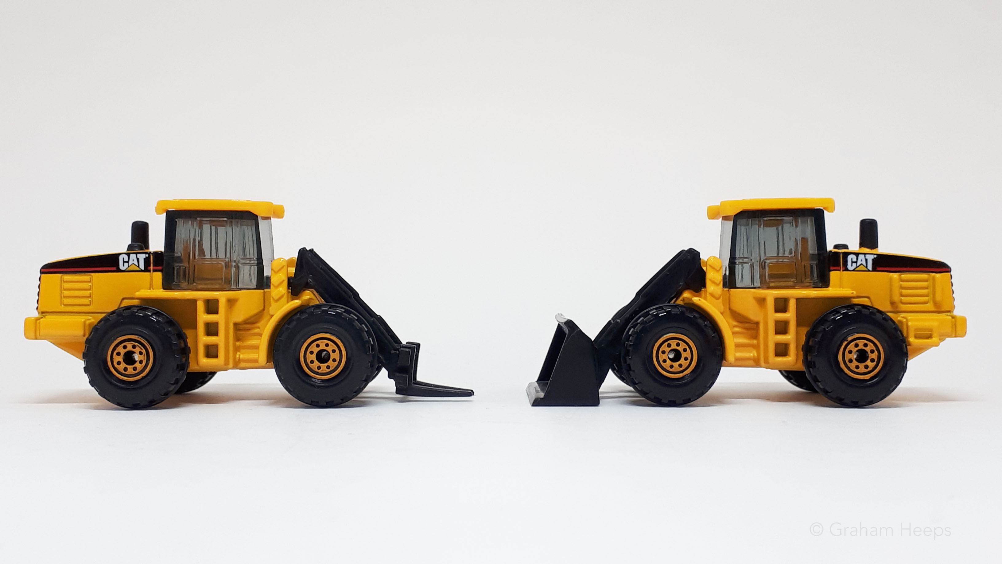 Still under construction: five more Caterpillar Matchbox castings