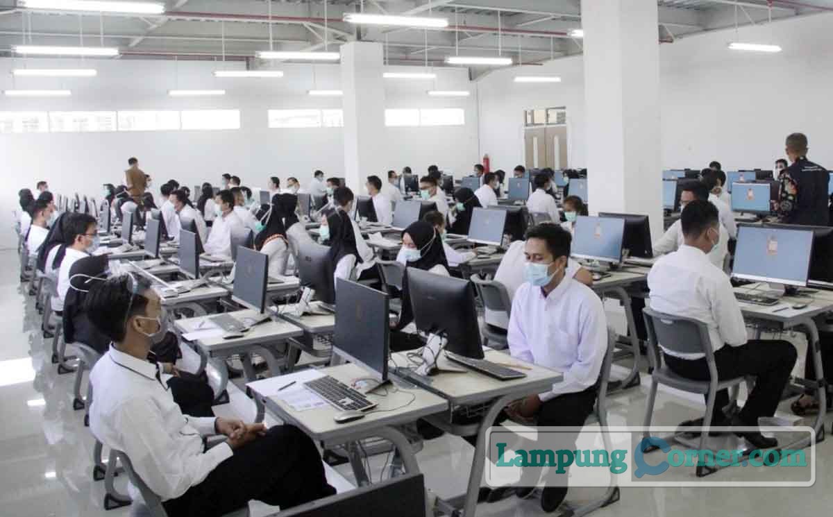 Pelaksanaan SKB CPNS Pemkot Bandarlampung di Itera. Foto: Istimewa