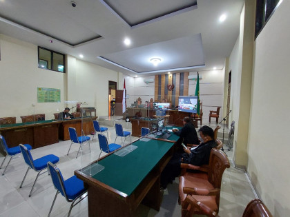 Suasana sidang putusan korupsi DAK di PN Tanjungkarang, Kamis (21/10/2021). Foto: Sulaiman