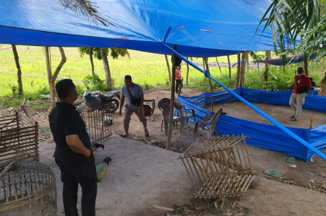 Arena judi sabung ayam digerebek polisi. Foto: Istimewa