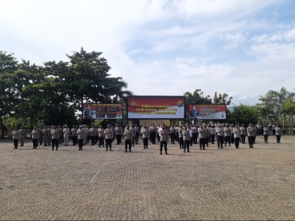 Kapolda Lampung bersama jajaran. Foto: Istimewa