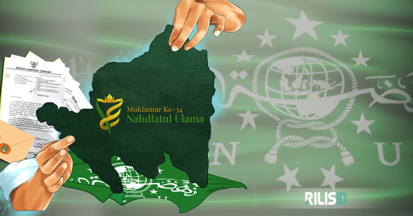 Muktamar ke-34 Nahdlatul Ulama di Provinsi Lampung. Ilustrasi: Kalbi Rikardo