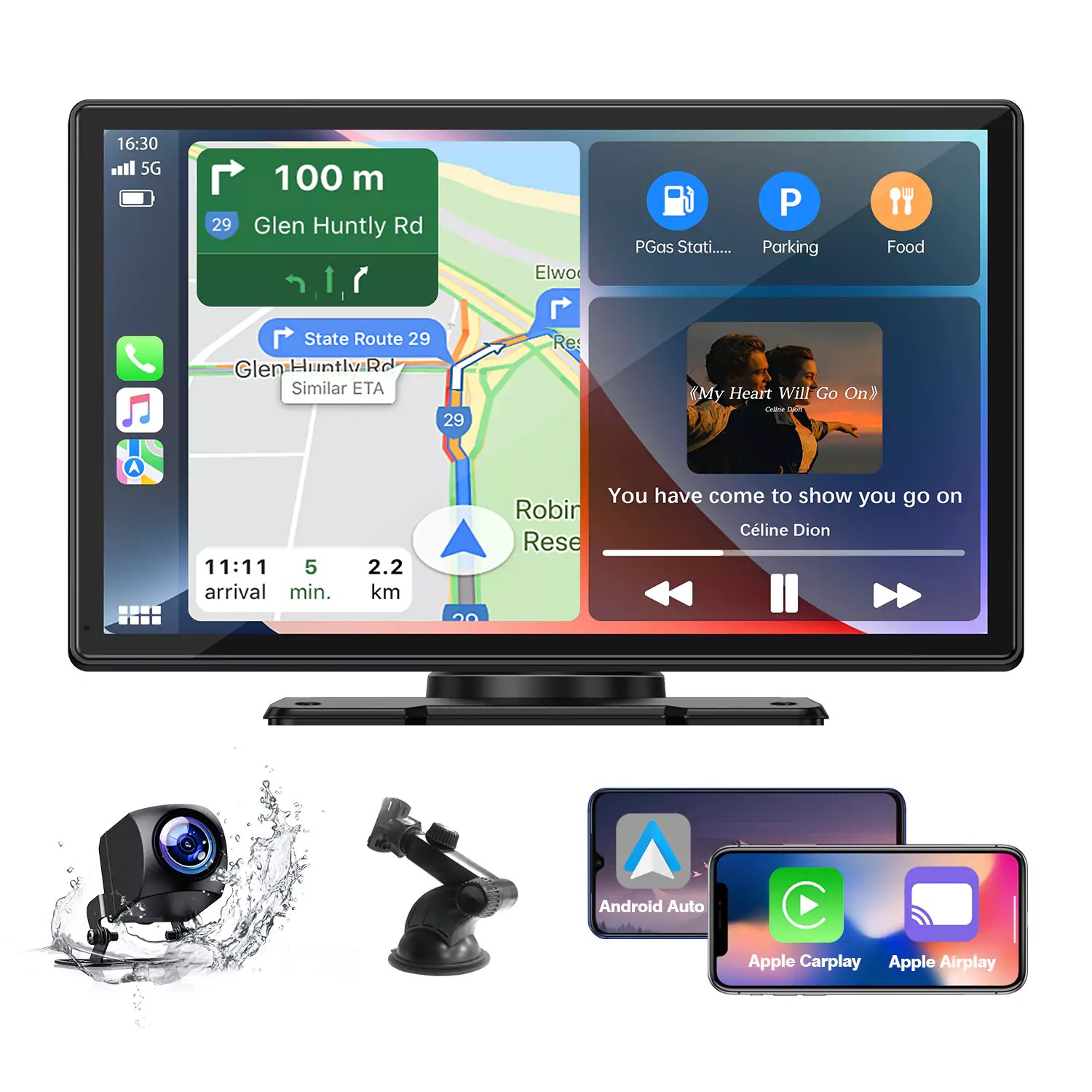 9 Carplay Android Auto Display With Dual Cameras Lamtto