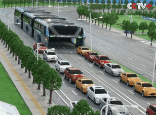 TEB Elevated Bus China